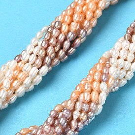 Нити из натурального культивированного пресноводного жемчуга, рис