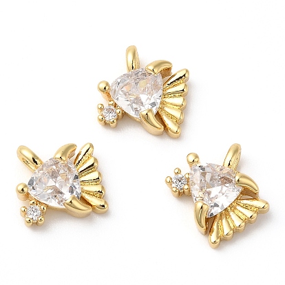 Стойка металлическая латунная микропрофилированная кубическая циркония подвески, долговечный, без свинца и без кадмия, рыба