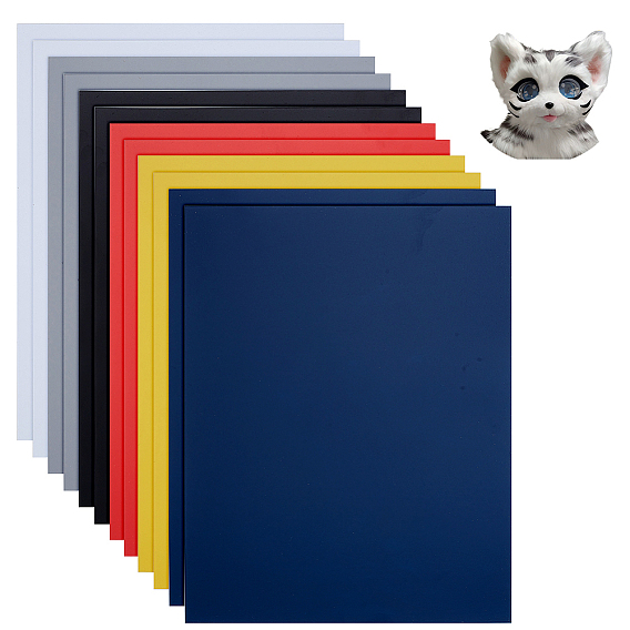 12 листы 6 цветные листы ПВХ, прямоугольные