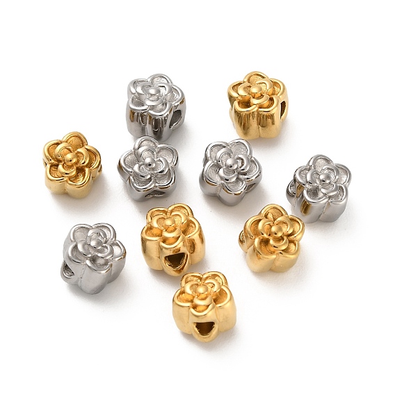 304 из нержавеющей стали бусы, цветок