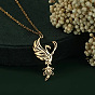 201 Женские ожерелья с подвеской в виде феникса из нержавеющей стали