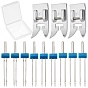 2Pcs Alloy Domestic Sewing Machine Presser Foot, with 3 Sets Alloy Domestic Sewing Machine Needles