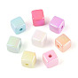Непрозрачные акриловые бусины с УФ-покрытием, кубические
