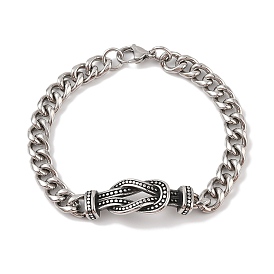 304 Stainless Steel Viking Knot Link Chain Bracelets for Men