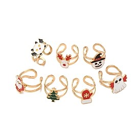 304 манжеты из нержавеющей стали с эмалированными кольцами для женщин, золотые