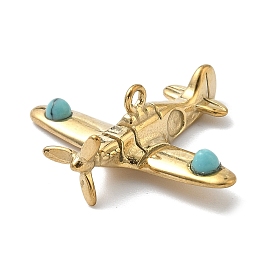 304 подвески из нержавеющей стали с синтетической окрашенной бирюзой, прелести самолета