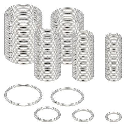 100шт. 5 стили железных соединительных колец, открытое кольцо, Круглый соединитель для изготовления брелоков своими руками