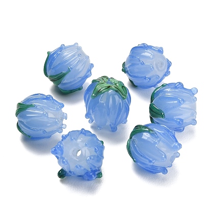 Abalorios de colores vario hechos a mano, tulipán