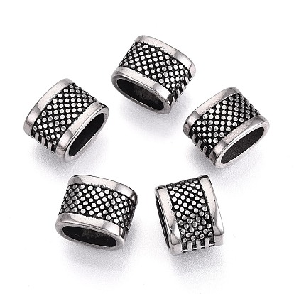 304 нержавеющая сталь европейская европейская, бусины с большим отверстием, кубоид