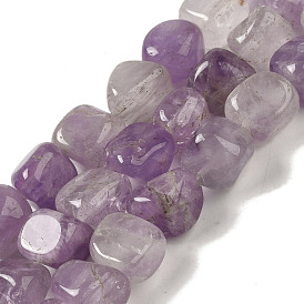 Natural Amethyst Beads Strands, Nuggets, Tumbled Stone