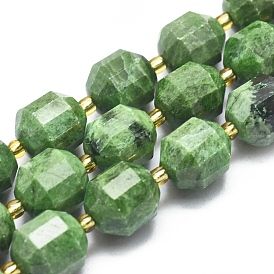 Natural Diopside Beads Strands, Faceted, Round