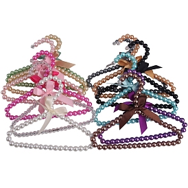 Полиуретановая вешалка для одежды миниатюрная модель, аксессуары для кукольного домика с микро-ландшафтом, со стеклянной жемчуг, притворяясь опорными украшениями