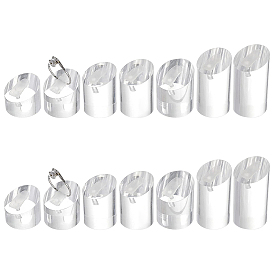 14Pcs 7 Styles Acrylic Ring Displays, for Finger Ring Display Stands, Column