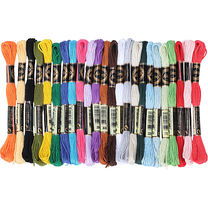 6-слойная полиэфирная нить для вышивания, нитки для вышивки крестом