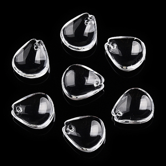 Прозрачные стеклянные бусины-лепестки, круглый цветок сливы