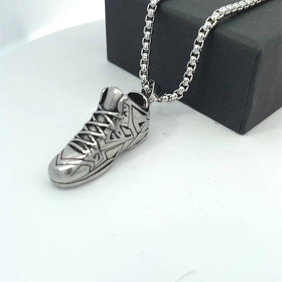 Ожерелья из нержавеющей стали с подвеской в виде спортивной обуви для мужчин