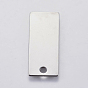 201 Stainless Steel Pendants, Rectangle, Stamping Blank Tag