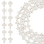 4 Strands Synthetic Turquoise Beads Strands, Dyed, Cross