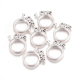 Alloy Pendants, Lead Free and Cadmium Free, Ring, about 23mm in diameter, 4.5mm wide, 3mm thick