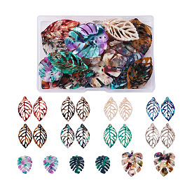 22 шт 11 подвески из ацетата целлюлозы (смолы), лист