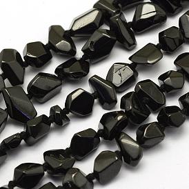 Natural Black Spinel Beads Strands, Chip