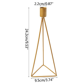 Железный подсвечник, идеальное украшение для домашней вечеринки, треугольные