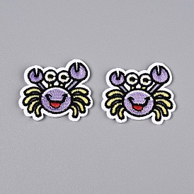 Аппликации из крабов, компьютеризированная вышивка тканью утюжок на / шить на заплатках, аксессуары для костюма