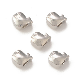 Rack Plating Alloy Beads,  Whale Shape