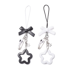 2шт. акриловые подвески-цветы для мобильных ремешков, с нейлоновой нитью