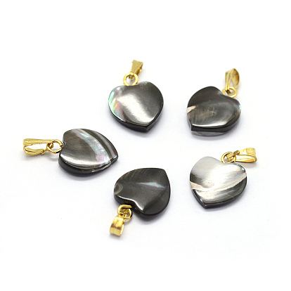 Оболочки прелести, с латунной фурнитурой , сердце, окрашенные