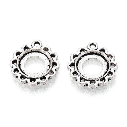 Сеттинги для кабошонов или кулона, сплав, тибетский стиль , без кадмия и без свинца, цветок