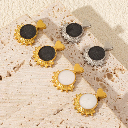 304 серьги-гвоздики в форме сердца из нержавеющей стали