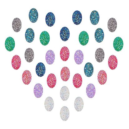Cabujones de resina druzy, oval