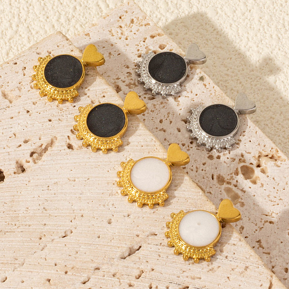 304 серьги-гвоздики в форме сердца из нержавеющей стали