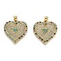 Латунные микро проложить кубического циркония подвески, долговечный, сердце