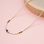 Semi-precious stone necklace, durable, lightweight, bohemian style, long for women.