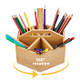 Rotary Bamboo Pen Holder, Hexagon