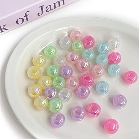 Opaque Acrylic Beads, Imitation Jelly, Round
