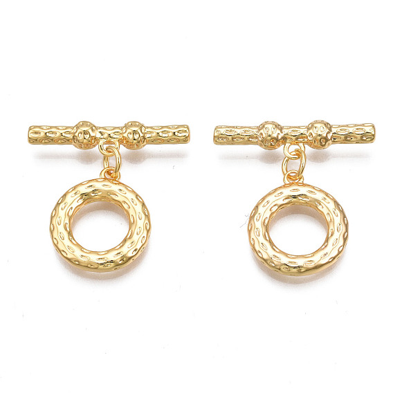 Brass Toggle Clasps, Cadmium Free & Nickel Free & Lead Free, Ring
