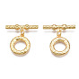 Brass Toggle Clasps, Cadmium Free & Nickel Free & Lead Free, Ring