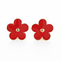 Flower Enamel Pin, Alloy Brooch for Backpack Clothes, Cadmium Free & Lead Free, Light Gold