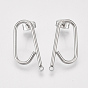 Left and Right 304 Stainless Steel Stud Earring Findings, with Ear Nuts/Earring Backs