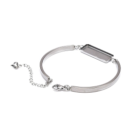 304 bracelets en acier inoxydable, avec fermoir pince de homard et rallonge de chaîne, pour la fabrication de bracelet de connecteur de pierres précieuses