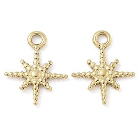 Ion Plating(IP) 304 Stainless Steel Charms, Star Charm