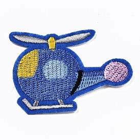 Helicopter Appliques, Computerized Embroidery Cloth Iron on/Sew on Patches, Costume Accessories