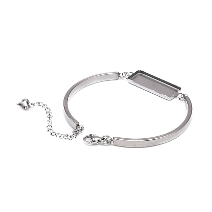 304 bracelets en acier inoxydable, avec fermoir pince de homard et rallonge de chaîne, pour la fabrication de bracelet de connecteur de pierres précieuses