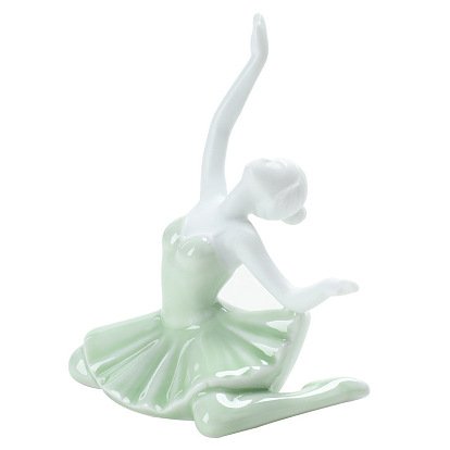 Ceramics Yoga Girl Figurines, for Home Desktop Decoration