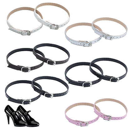 6 пар 6 цвета искусственной кожи женские регулируемые съемные ремешки для обуви на высоком каблуке, с пряжкой сплава
