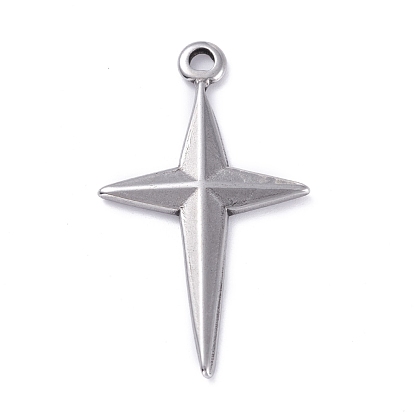 304 Stainless Steel Pendants,  Cross