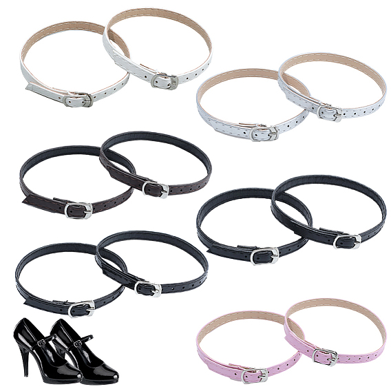 6 пар 6 цвета искусственной кожи женские регулируемые съемные ремешки для обуви на высоком каблуке, с пряжкой сплава